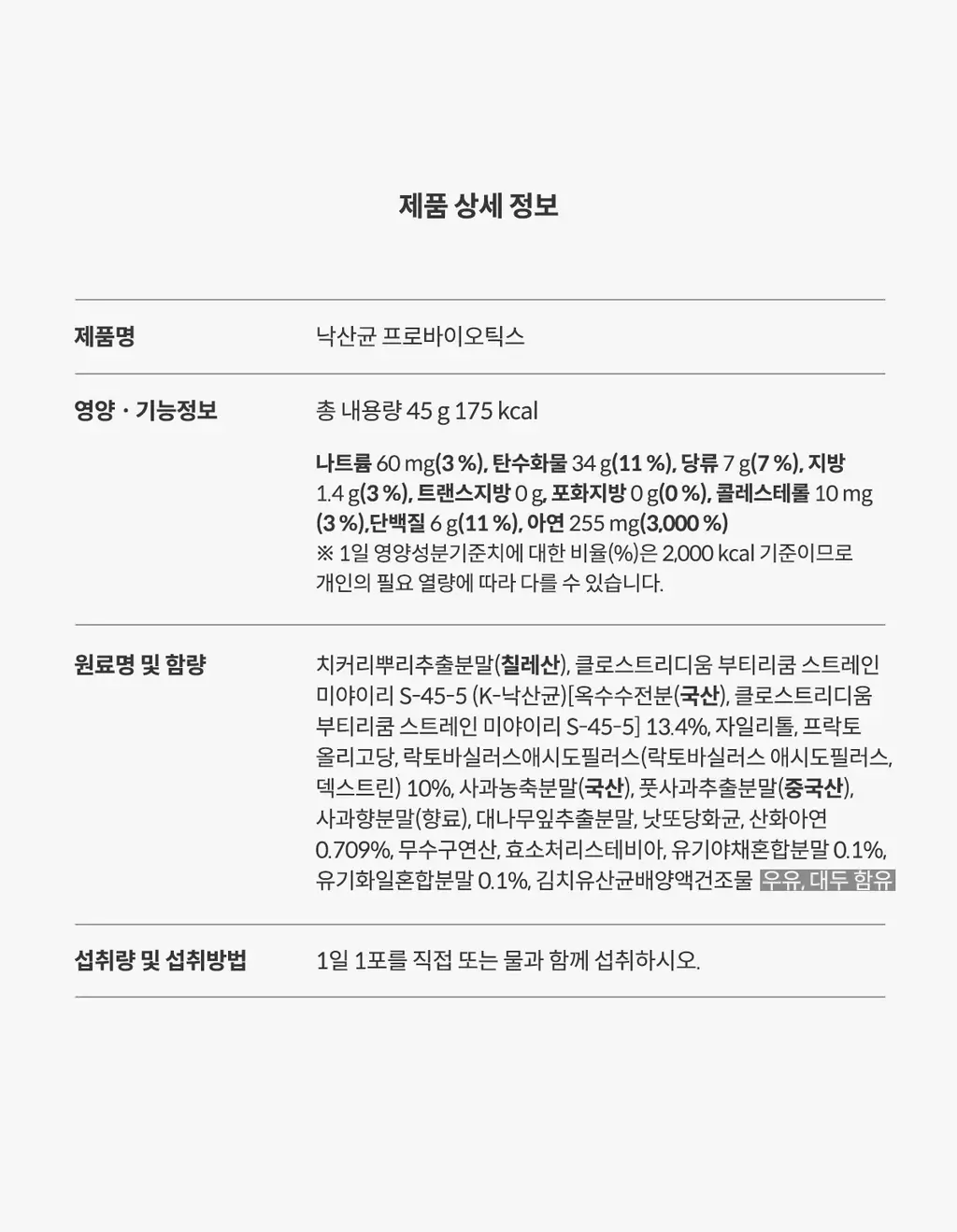[ 장 유산균] 위아바임 낙산균 프로바이오틱스 30포 (30일분) 상세페이지 15